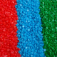 LDPE regranulate red, blue, green