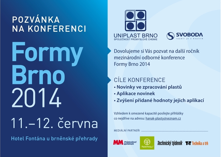 Pozvánka na konferenci FORMY 2014