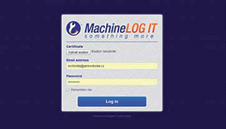 MachineLOG IT prihlasovací formulár