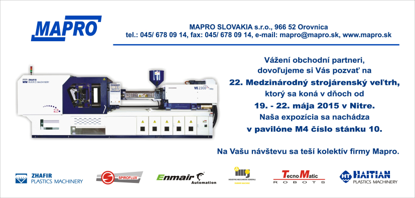 MAPRO Slovakia, s.r.o. M4-10 MAPRO Slovakia, s.r.o. M4-10