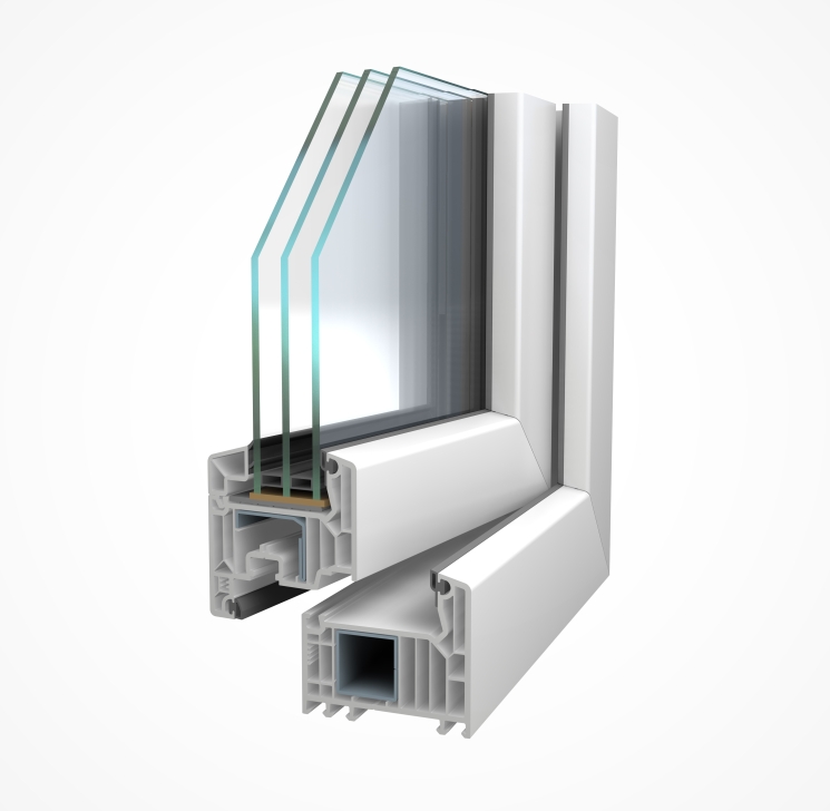 Průřez okenním profilem třídy A - VEKA SOFTLINE 82 Průřez okenním profilem třídy A - VEKA SOFTLINE 82